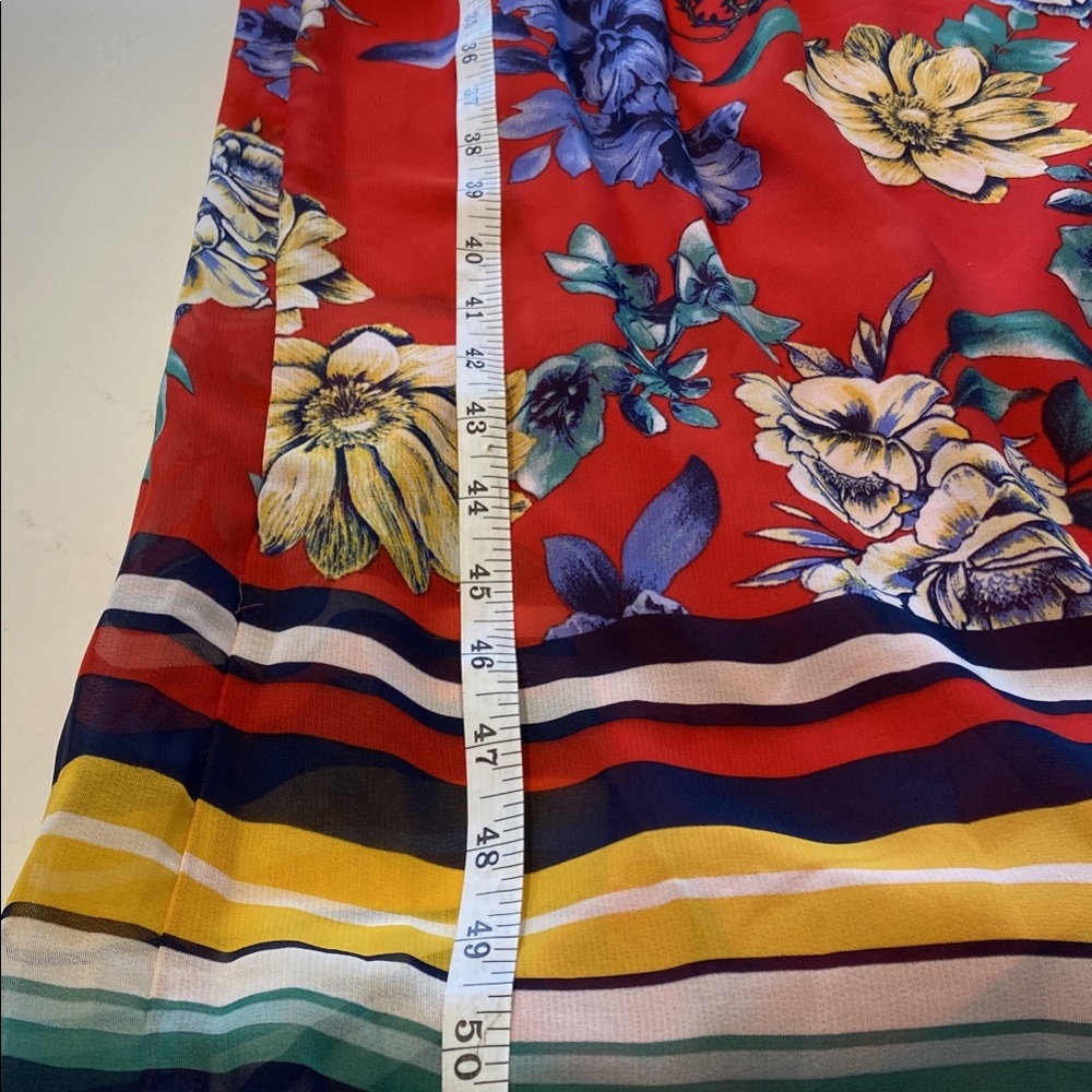 NWOT Tacera Derek Lam 10 Crosby Floral Stripe Cold Shoulder Maxi dress sz 4 EUC - Picture 11 of 16